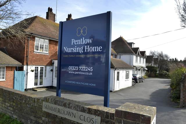 Pentlow Nursing Home in Summerdown Road, Eastbourne pictured in 2019 (Photo by Jon Rigby)