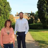 Councillor Claire Vickers with council head of community services Rob Jarman in Horsham Park - 'it's a safe place' SUS-210922-112124001