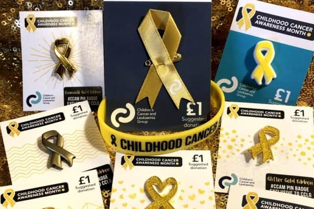 Hassocks Goes Gold ribbons and wristbands for sale.