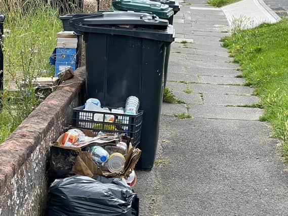 Bin collections are being missed and rubbish is piling up in some streets