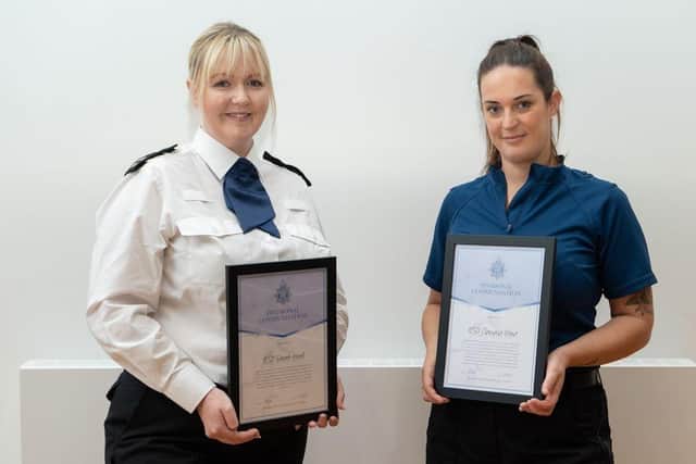 PCSO Sarah Hunt and PCSO Claudia Wood. Picture from Sussex Police SUS-210924-104523001