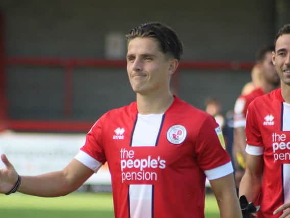 The impact of manager John Yems on Tom Nichols’ career was one of the key factors in the forward committing to Crawley Town. Picture by Cory Pickford