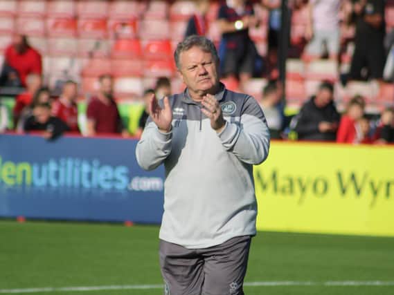 Manager John Yems said Crawley Town still have a 'long, long way to go', despite rising to eighth in the table, and extending their unbeaten home run in League Two to five games. Picture by Cory Pickford