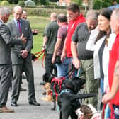 Duke of Kent meets veterans helped by Service Dogs UK at Northchapel Village Hall. Photo by Derek Martin Photography. DM21091731a