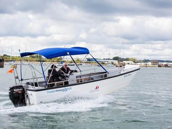 A Coulam Wheelyboat V20 out on the water. Credit Emily Whitling, RYA