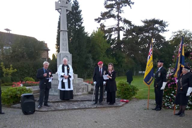 Horley Branch of the Royal British Legion gathered at the Memorial Ground on Sunday 26th September to commemorate their 100th anniversary
