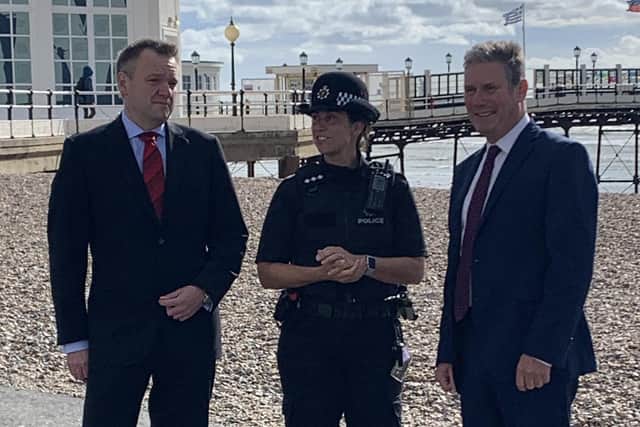 Sir Keir Starmer backed the campaign during a visit to Worthing on Mo