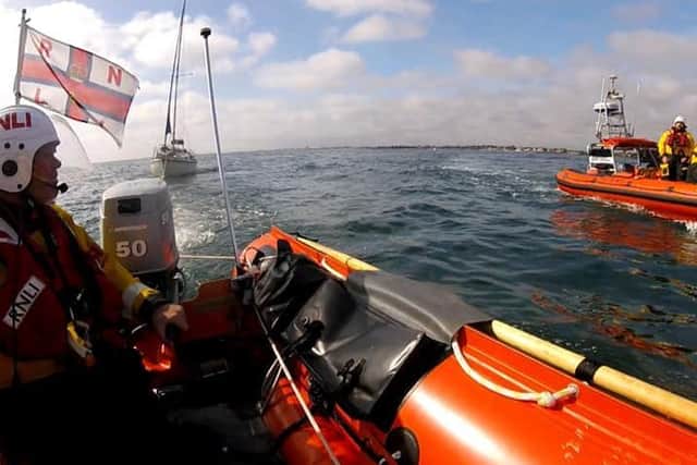 RNLI crews respond to the emergency call-out. Photo: RNLI Selsey Lifeboat Station