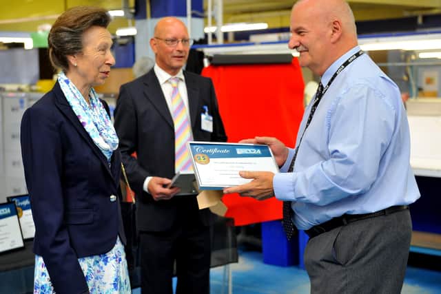 Colin Grimsley from Haywards Heath received a 25 Years Service Award from Princess Anne. Photo: Steve Robards.