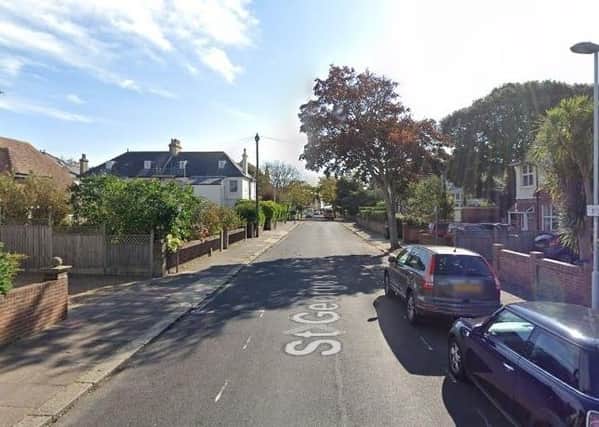 The incident happened in St George's Road, Worthing. Photo from Google Maps. SUS-210928-180253001