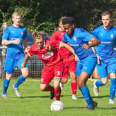 Alfie Loversidge in action for Hassocks in their FA Vase defeat to Beckenham Town. Pictures by Chris Neal