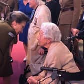 Princess Anne with Di Holman, 101