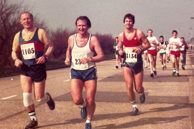 Michael Clinch, 80, ran the first London Marathon in 1981 and is running this year for Macmillan, who helped him during his treatment for prostate cancer last year
