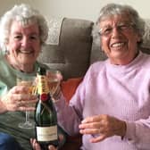 Rose Griffin (left) and Julie Hicks from Burgess Hill are celebrating 80 years of friendship.