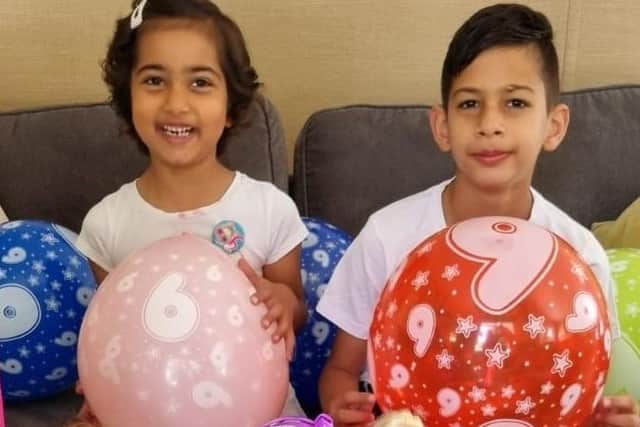 Six-year-old Anaya (left), who is in treatment for leukaemia, is encouraging people to ‘Give Up Clothes for Good’ to help more children like her survive cancer