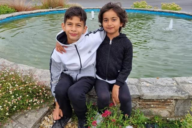 Anaya, with her brother Amrit, was diagnosed with cancer at just four-years of age