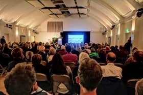 Crowds packed Horsham's Drill Hall for a meeting on 'nature recovery'