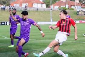 Tony Russell was less than impressed with Lewes' defending in their 3-1 home defeat to Hornchurch in the Isthmian Premier on Saturday, but said the majority of his players played well. Pictures by Angela Brinkhurst