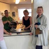 Adur Community Cafe volunteers Wendy Smith, Sarah Brierley, Catherine Arnold, and Wendy Marshall