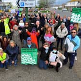 East Wittering residents protesting, in May, against the scale of development proposed in the area. Photo: Steve Robards SR2105221