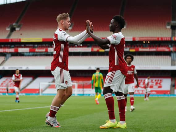 Emile Smith-Rowe and Bukayo Saka will pose a huge threat to Brighton's defence at the Amex on Saturday