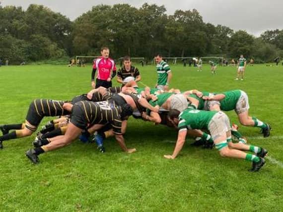 Horsham secured their first win of the season away at London Cornish 7-24 in atrocious blustery conditions. Picture by Richard Ordidge