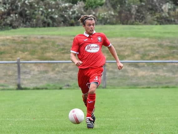 Alfie Loversidge was on the scoresheet in Hassocks’ 1-1 draw at Bexhill United. Picture by Chris Neal
