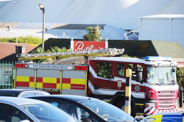 West Sussex Fire and Rescue on scene at this morning's incident. Photo: Eddie Mitchell