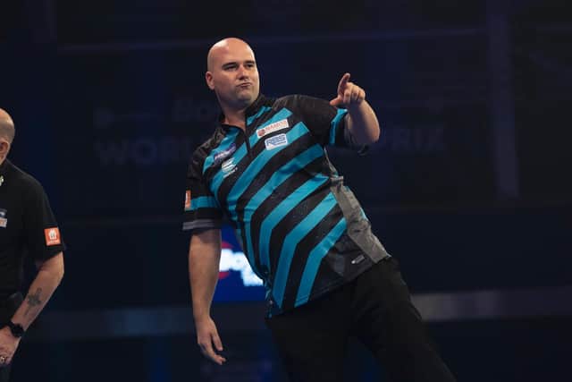 Rob Cross was in good form. courtesy Lawrence Lustig/PDC