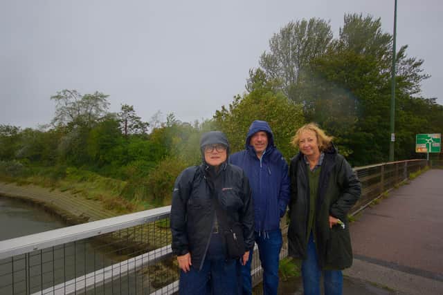 Caroline Russell with Cllr Thurston and Arundel Green Party member, Richard Smith.