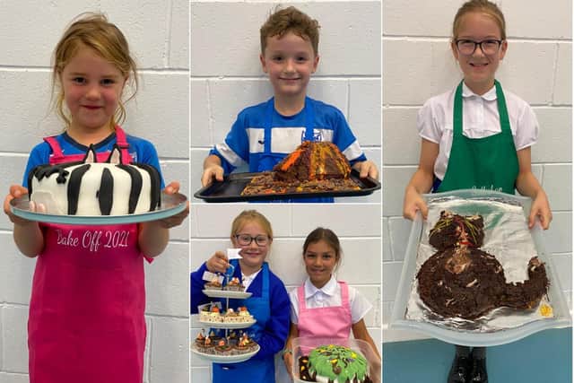Sidlesham Primary School pupils with their showstopping bakes