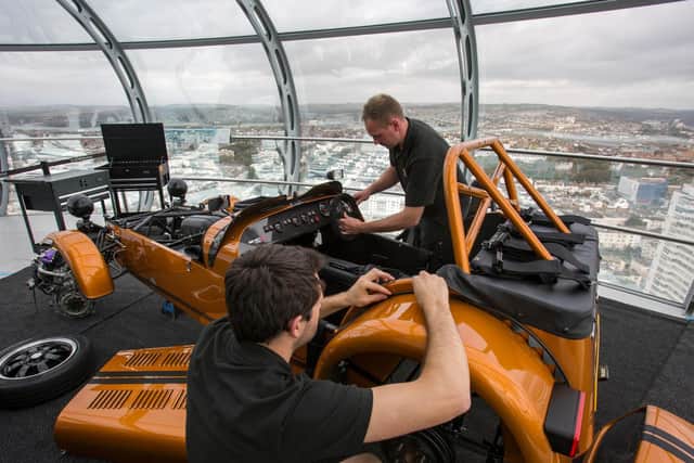 Caterham engineers building the new Seven 170 on the i360
Photos by Brighton Pictures