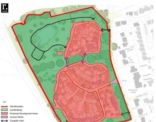 The proposed development site for 81 new homes in Partridge Green