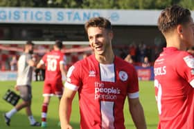 Crawley Town defender Nick Tsaroulla has been nominated for the Football League World Fans’ League Two Player of the Month Award for September. Picture by Cory Pickford