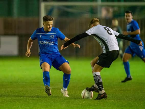 Harry Mark netted his second Broadbridge Heath goal in three starts in Tuesday's 1-1 draw with Bexhill United. Picture courtesy of Broadbridge Heath FC