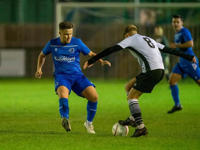 Harry Mark netted his second Broadbridge Heath goal in three starts in Tuesday's 1-1 draw with Bexhill United. Picture courtesy of Broadbridge Heath FC