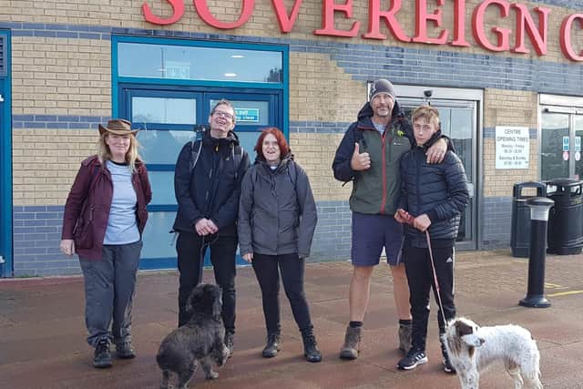 Supporters of the Eastbourne Swimming Club following their sponsored walk SUS-210610-165840001