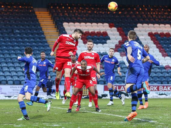 Action from Crawley Town's clash with Rochdale back in 2015. Picture by Matt McNulty