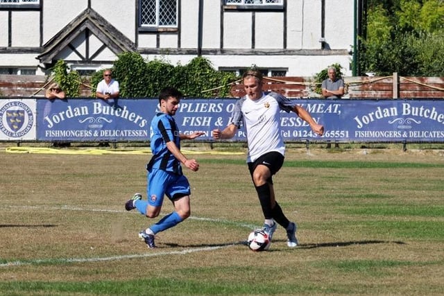 Action from Erith Town's 4-0 win at Pagham in the extra preliminary round of the FA Cup | Picture: Roger Smith
