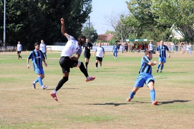 Action from Erith Town's 4-0 win at Pagham in the extra preliminary round of the FA Cup | Picture: Roger Smith