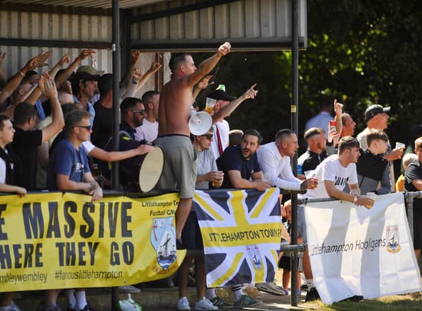 Littlehampton Town fans were out in force for their side's FA Cup win over Broadbridge Heath | Picture: Stephen Goodger
