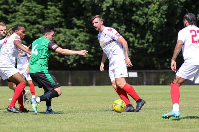 Lewes in pre-season action against Buress Hill | Picture: James Boyes