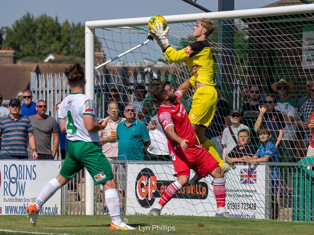 Goal celebrations and action from the Rocks' 1-0 Isthmian premier win over Hornchurch at Nyewood Lane | Pictures: Lyn Phillips and Trevor Staff