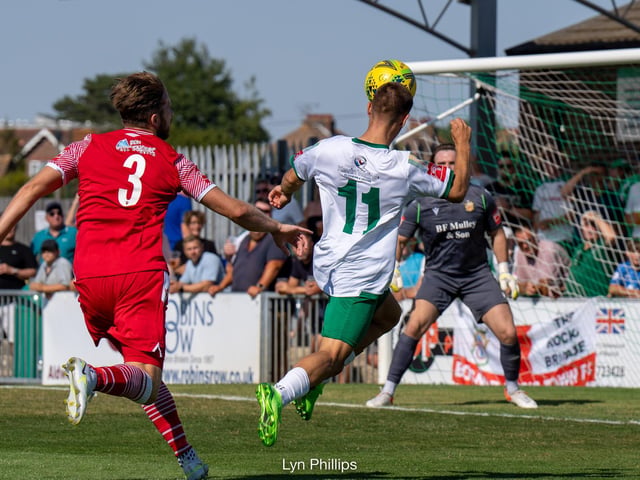 Goal celebrations and action from the Rocks' 1-0 Isthmian premier win over Hornchurch at Nyewood Lane | Pictures: Lyn Phillips and Trevor Staff