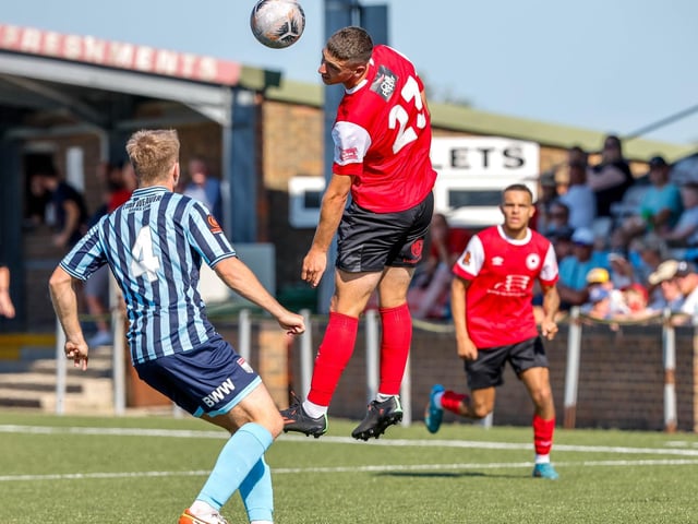 Action and goals from Eastbourne Borough's 4-3 home defeat to Bath City in National South at Priory Lane | Pictures: Nick and Lydia Redman