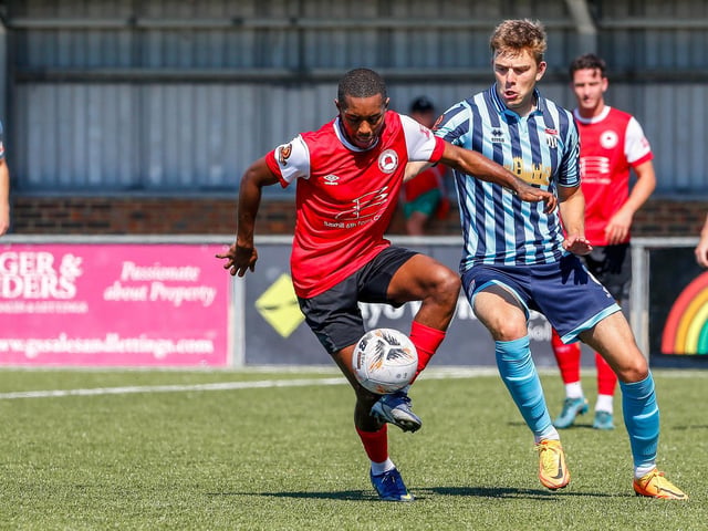 Action and goals from Eastbourne Borough's 4-3 home defeat to Bath City in National South at Priory Lane | Pictures: Nick and Lydia Redman