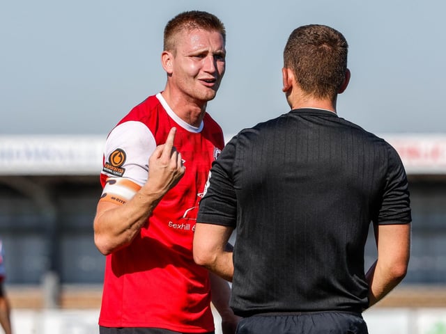 Action and goals from Eastbourne Borough's 4-3 home defeat to Bath City in National South at Priory Lane | Pictures: Nick and Lydia Redman