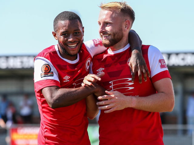 Action and goals from Eastbourne Borough's 4-3 home defeat to Bath City in National South at Priory Lane | Pictures: Nick and Lydia Redman
