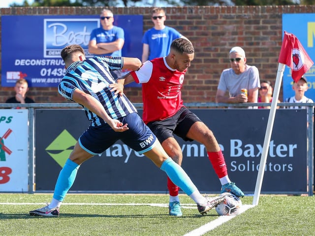 Action and goals from Eastbourne Borough's 4-3 home defeat to Bath City in National South at Priory Lane | Pictures: Nick and Lydia Redman