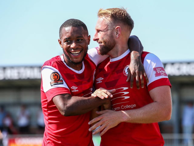 Action and goals from Eastbourne Borough's 4-3 home defeat to Bath City in National South at Priory Lane | Pictures: Nick and Lydia Redman